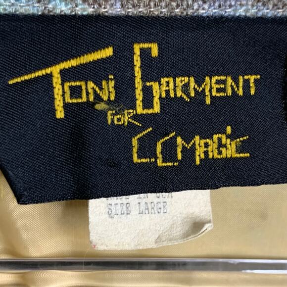 TONI GARMENT FOR CC MAGIC Abstract Floral Blazer One Button Multicolor Size L - Picture 3 of 6